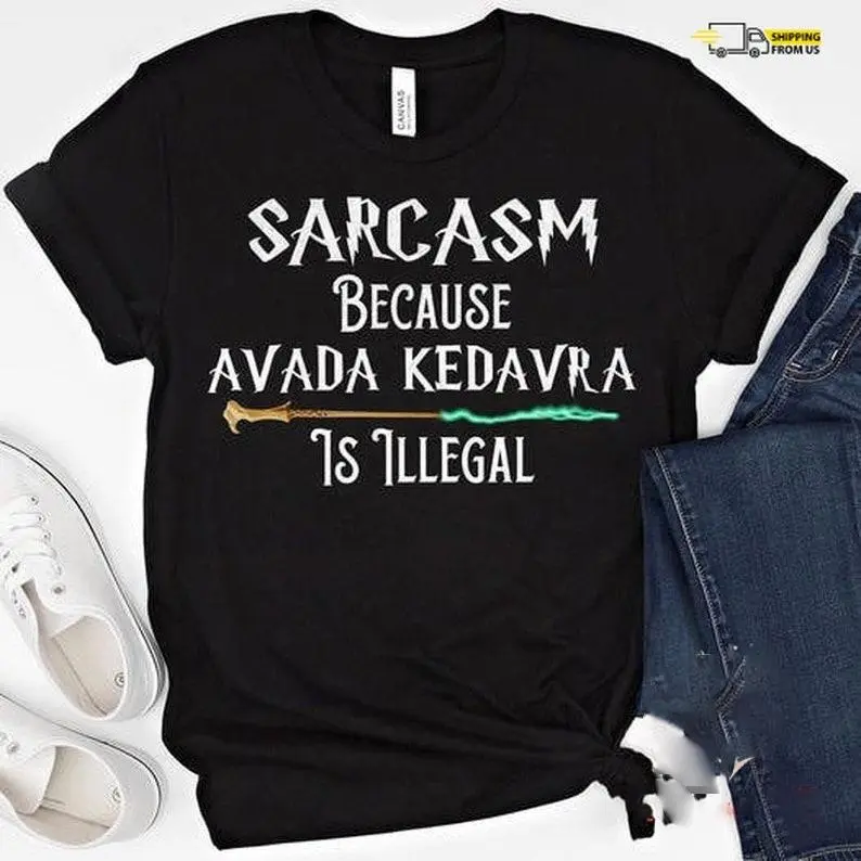 Harry Potter T-Shirt, Avada Kedavra Vacation T-Shirt, Wizard School T-Shirt, Gifts For Her, Gift For Him Classic Fabric