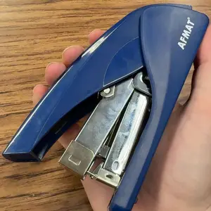 AFMAT Ergonomic Effortless Stapler – 50-Sheet Capacity, One Finger Touch Stapling, Built-In Staple Remover, Portable & Space-Saving for Home & Office