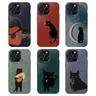 Vintage Black Cat Multi-Model Smartphone Case - Slim Fit, Shock-Absorbent, Easy-Clean TPU & Polycarbonate Casing, Durable, Wireless-Friendly, Full Wrap, Removable Padding for iPhone 11-18 Pro Max X XS 17, Galaxy S22-S26 Ultra, Cat Lover Gift