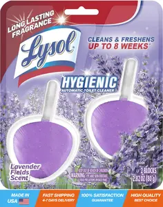 Automatic In-The-Bowl Toilet Cleaner, Cleans and Freshens Toilet Bowl, Lavender Fields Scent, 2ct