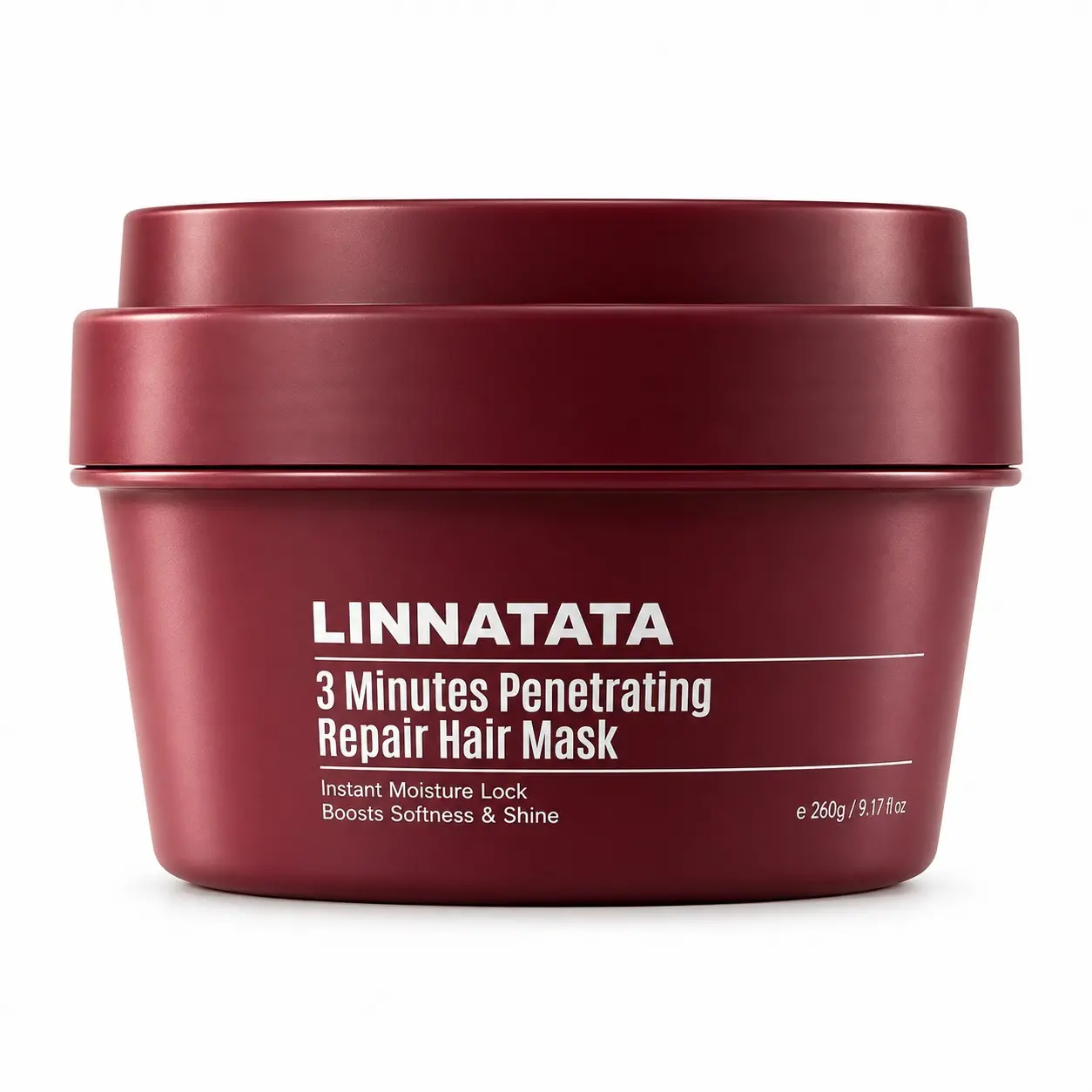 LINNATATA 3-Minute Deep Conditioning Hair Mask for Dry & Damaged Hair, Hydrating Hair Treatment with Squalane & Macadamia Oil, 9.17 oz