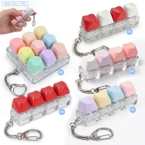 Keyboard Shaped Stress Relief Keychain, Aixin Ultra-Precise Design, Perfect for Adult Relaxation, Touch Feedback, Tactile Enjoyment, Clicky Buttons, Crisp Key Sounds, Daily Gift, Valentine's Day Gift