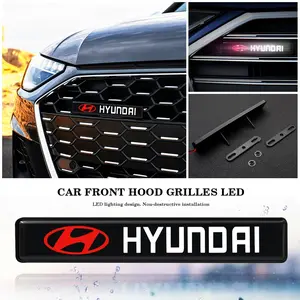Advanced LED Front Grille Emblem Light for Hyundai Tucson Accent Elantra Santa Fe Sonata, Car Styling Upgrade Accessory, Led Illumination