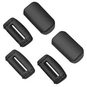 YONZEE 5-Pack Silicone Seat Belt Buckle Covers – Anti-Scratch, Noise Reduction & Buckle Protection – Universal Fit for Cars, SUVs, Trucks (Black)