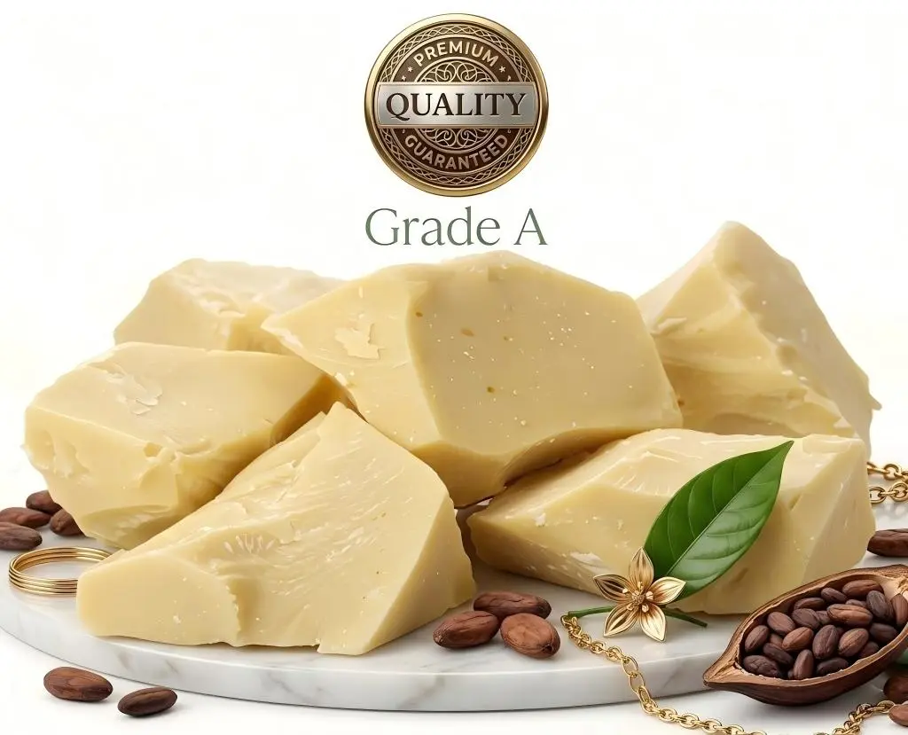 100% Pure Organic Raw Cocoa Butter (Unrefined) – Deep Hydrating Body Moisturizer, Skin Repair & Premium DIY Beauty Base