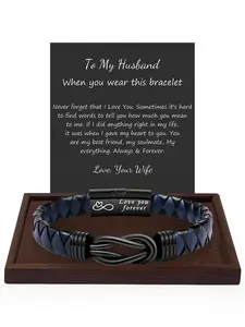 Knotted Infinity Bracelet for Husband, Perfect Gift for Husband, Ideal for Birthdays & Special Occasions, Stylish Accessory for Everyday Wear, Tie Knot Cuff