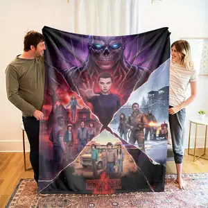 Strange Dimension Flannel Blanket Mystery SciFi Artwork Print Soft Warm Cozy Lightweight Throw Ideal for Bedroom Decor Living Room Sofa Office Nap Travel Camping Holiday Gift for Friends and Fans tiktokshopspringglowup