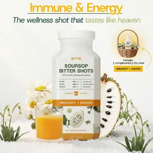 BITTE Soursop Bitters – Immune & Energy Shots | Functional Herbal Bitters for Daily Energy, Immune Defense & Focus | Infused with Soursop,
