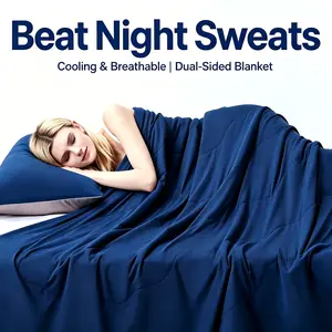 CANSUNCH Cooling Blanket, Dual-Sided Instant Cool-Touch, Lightweight Breathable Summer Throw, Silk-Smooth Cloud-Soft for Hot Sleepers, Ideal for Night Sweats & Outdoor Use, Cooling Blankets, All-Season Duvets