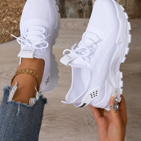Women's New Soft-Sole Low Top Sports Shoes, Casual Large Size Lightweight Anti-Slip Lace-Up Versatile Walking Shoes, Perfect for Travel, Shopping and Beach Activities, Soft Soled Shoes