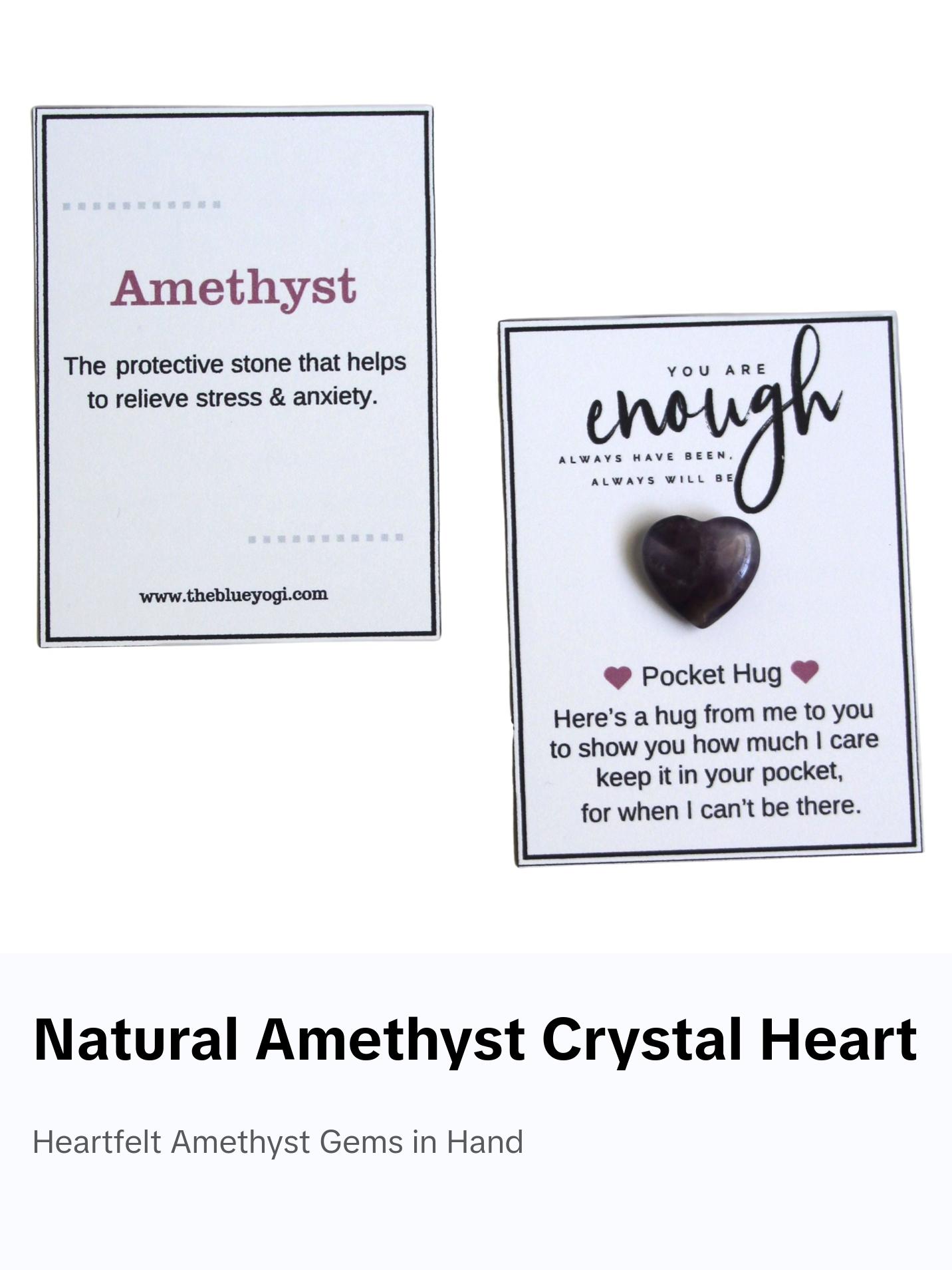 Natural Gemstone Pocket Hugs - Amethyst
