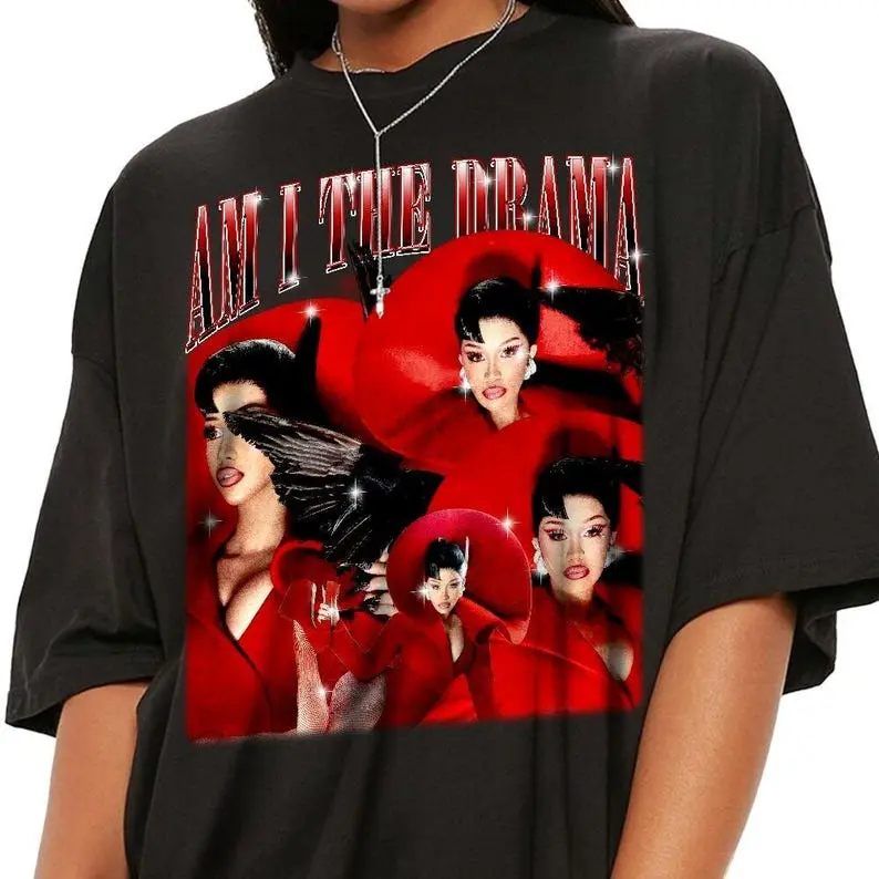 Vintage Miss Drama T-Shirt, 90s Concert Graphic Tee, Cardi Miss Drama Inspired Shirt, Am I The Drama Bootleg Style Tee, Unisex Fan Gift