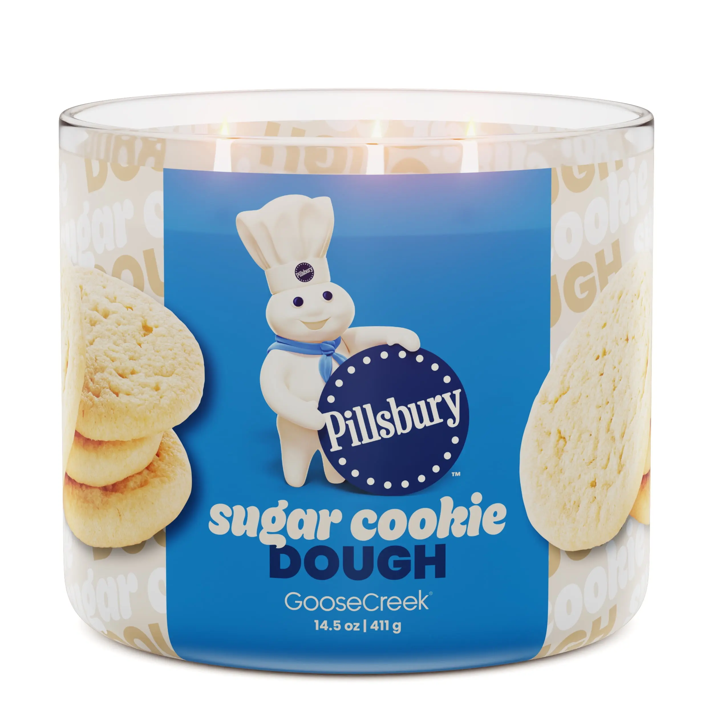 Goose Creek 3-Wick Pillsbury Sugar Cookie Dough Scented Jar Candle, 14.5oz. Goose Creek 3-Wick Pillsbury Sugar Cookie Dough Scented Jar Candle, 14.5oz.