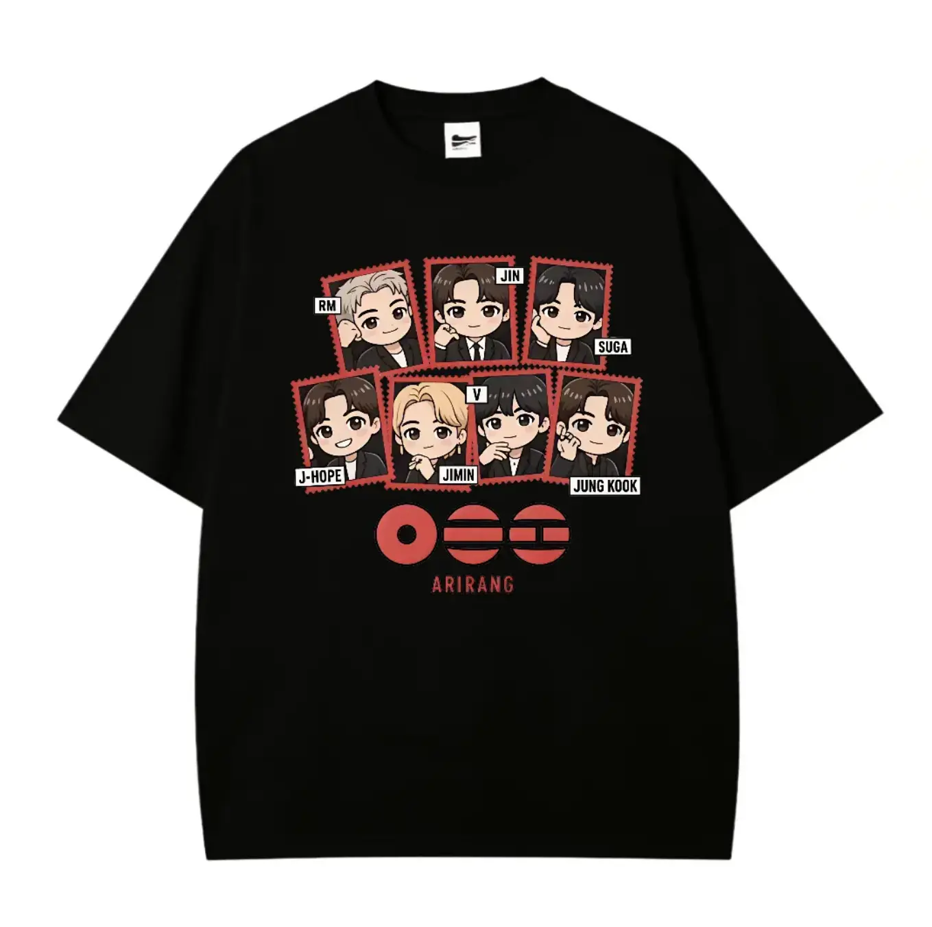cotton Arirang Chibi Boyband Shirt, Kawaii Kpop Group Fan Gift,Retro South Korea Music Shirt,Concert 2026 T-Shirt, Kpop Fan Gift