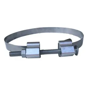 212 MAIN Threaded Bolt Clamp – Fechometal USA, 0.75" Width, 0.030x48 in. 304 Stainless Steel Strap, Adjustable Clamp Height, Pole Mounting, 5 Per Box