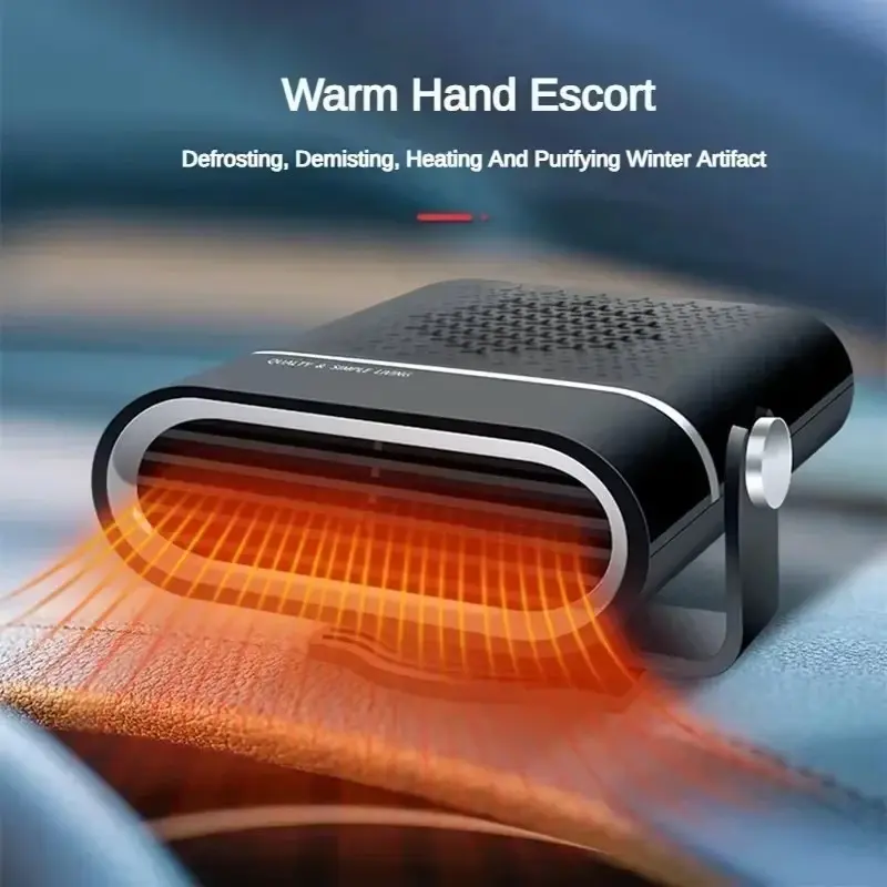 4in1 Car Heater Fan Portable Electric Car Heater Fan 12V/24V - Fast Heating Defogger with 360° Rotation for Windshield