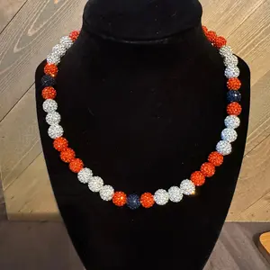 Rhinestone handcrafted beaded necklace