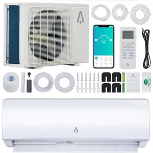 9000BTU Mini Split Air Conditioner Heat Pump, 19 SEER2 115V AC Unit with Alexa & WiFi, R32 Refrigerant, 7-in-1 Functions for Up to 450 Sq.ft White