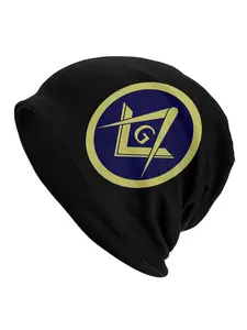 Freemason Compass Beanies Soft Skullies Hats Unisex Caps Beanie Fitted for Wintern And Autumn