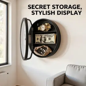 10 Inch Secret Wall Safe Box with Combination Lock, Hidden Compartment, Secure Lock System, No Drilling Required, Finish