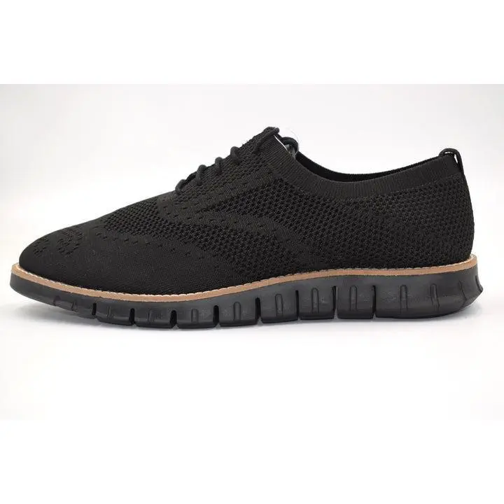 FLYKNIT LACES 01A Sneaker - Black Low Top with Memory Foam Footbed & EVA Midsole for Comfort and Traction