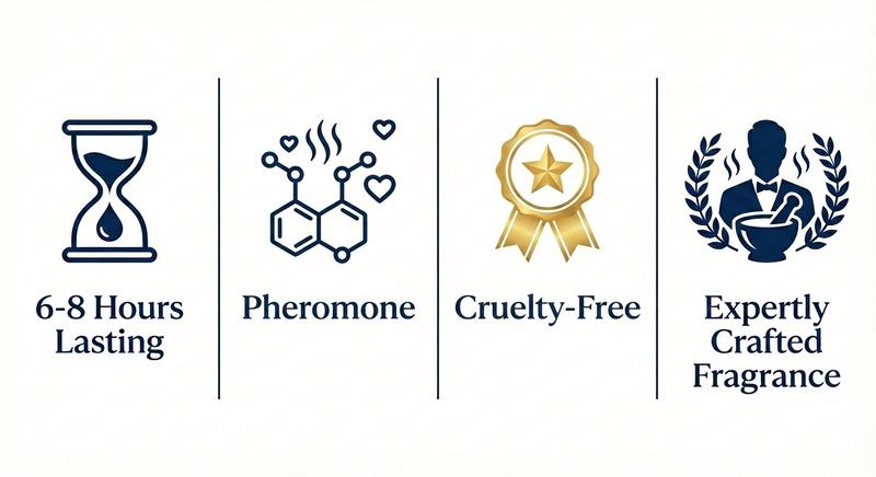 Pheromone Infused Eau de parfum 1.7 fl oz(50ml),Fresh Citrus, Mint & Woody Scent, Long-Lasting Men’s Cologne,Perfume Luxurious Gift,VALENTINE'S DAY SALE