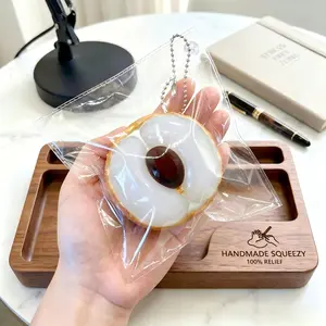 100% Handmade Realistic Longan Squishy Toy Extreme Soft Squeeze Stress Relief Toy Handcrafted Fruit Fidget Sensory Toy for Kids Adults Desk