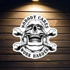 Nobody Cares Work Harder Sticker, Funny Work Stickers, Hard Hat Stickers, Hard Hat Stickers For Men