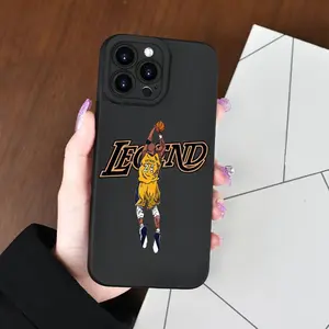 Basketball Player Pattern Design Phone Case, Shockproof Phone Protective Cover, Phone Accessory Compatible with iPhone 16 15 14 13 12 11 Plus/Pro/Pro Max