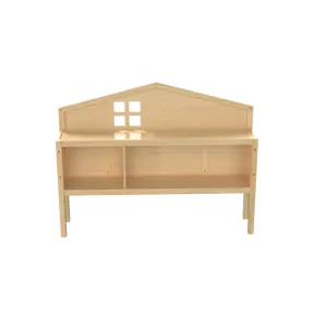 Headboard Storage Cabinet for Full-size Montessori Floor Bed Natural,Freely collocation
