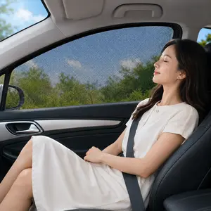 Universal Car Window Mesh Sunshade – Front + Rear 4-Piece Set, Keeps Bugs & Mosquitoes Out
