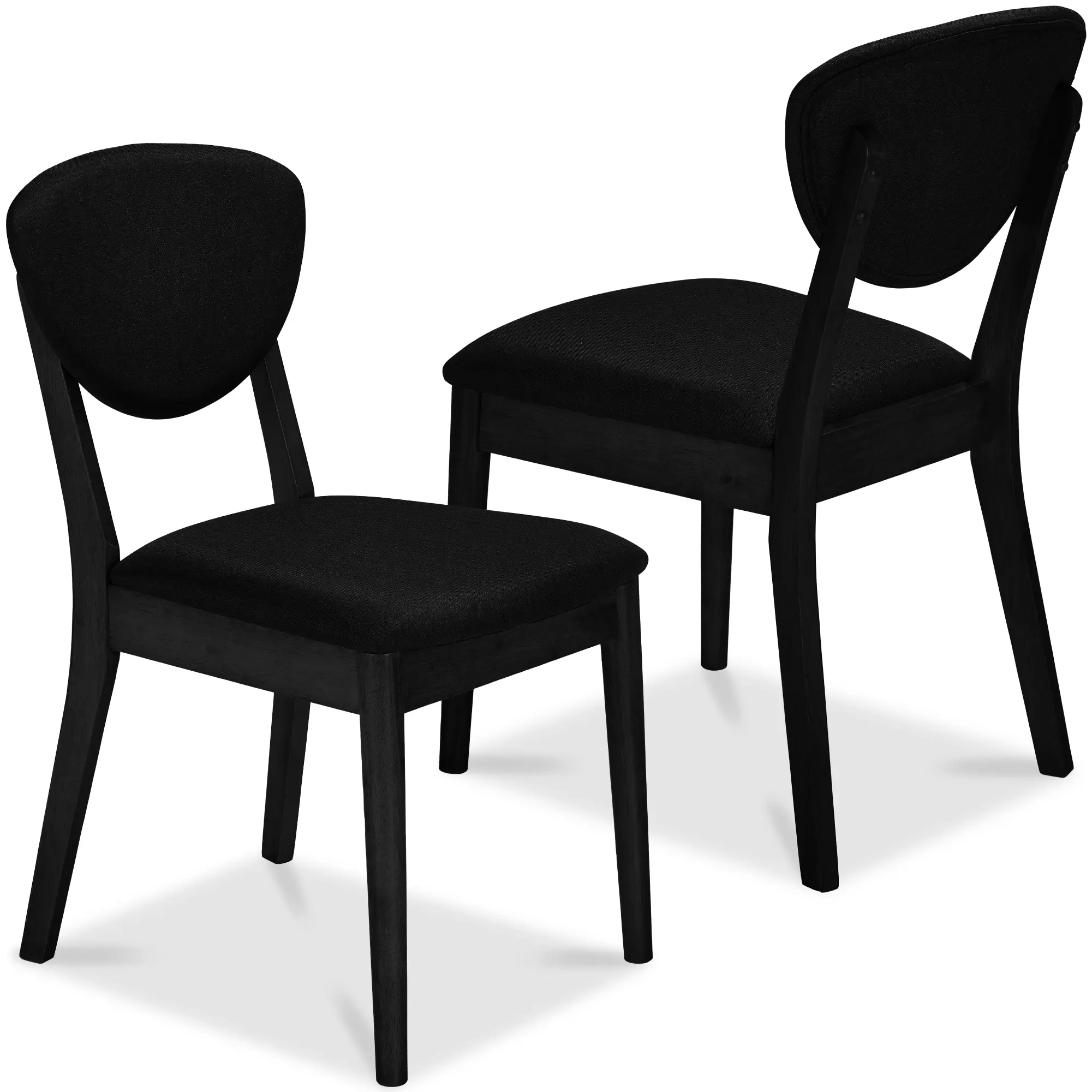 Best Choice Products 2-Piece Mid-Century Modern Wood & Upholstered Dining Chair Set Best Choice Products 2-Piece Mid-Century Modern Wood & Upholstered Dining Chair Set