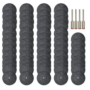 60PCS Rotary Tool Cut Off Wheels 1-1/4'' Reinforced Fiberglass Cut Off Wheels &4PCS Mandrels Rotary Tool Accessories for Cutting Metal, Wood, Stone