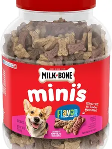Milk-Bone Flavor Snacks Mini Dog Biscuits, Crunchy Flavored Treats for Dogs, 36 oz Container
