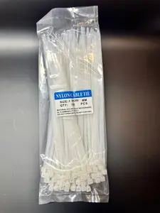 8" clear zip tie, 100 pack