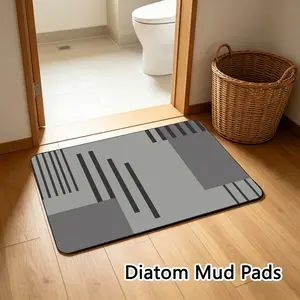 1 piece diatom mud bathroom non-slip mats bathroom door quick-drying foot mats four-season universal soft mats light luxury bathroom non-slip floor mat diatom mud quick-drying foot mats elegant decoration bathroom mat