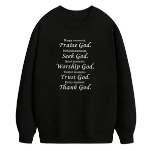 Unisex Christian Long Sleeve Sweatshirt – Faith-Inspired God & Jesus Design, Perfect Gift for Men and Women