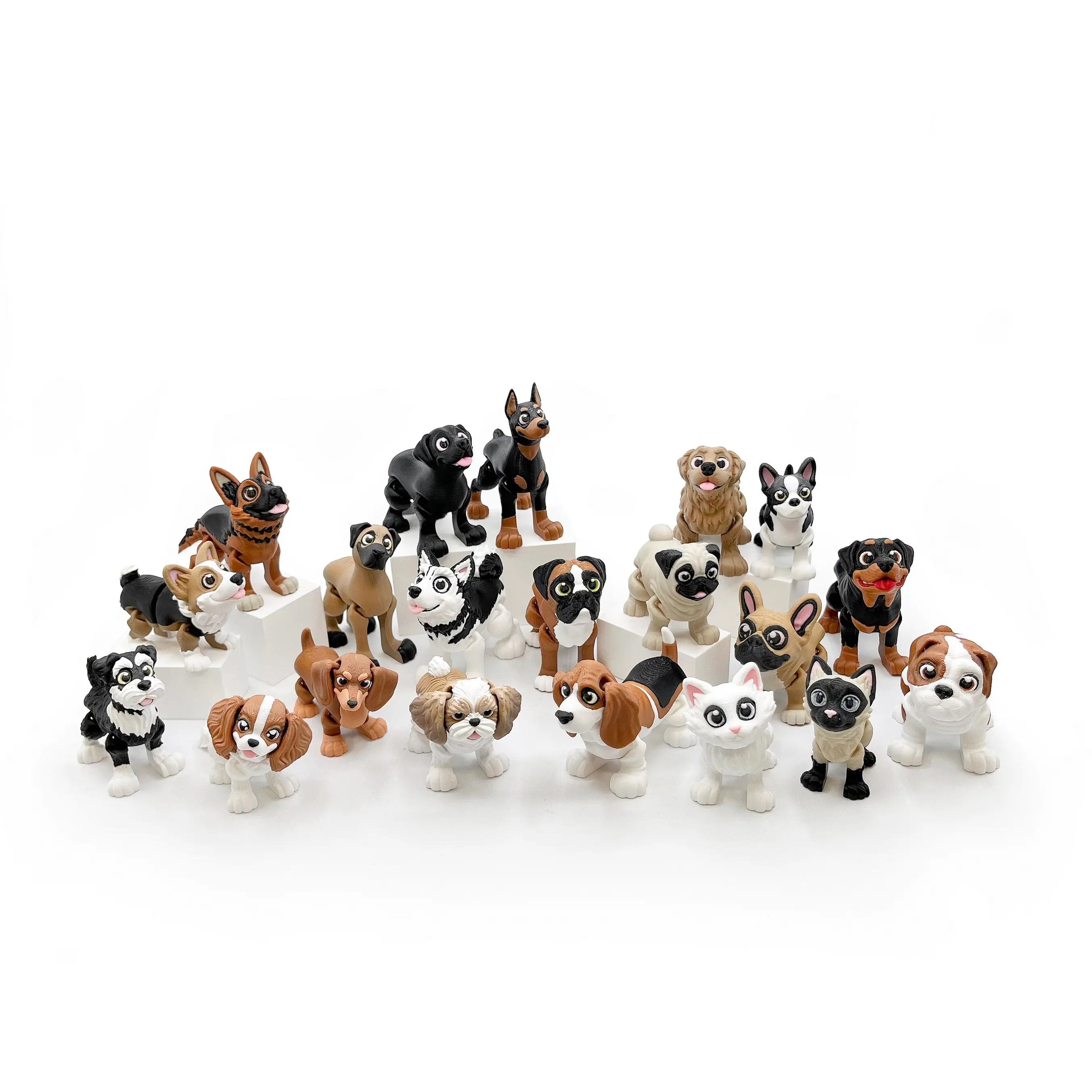 Paw Pals Desk Pal – Collectible 3D Printed Cat & Dog Articulated Figures for Pet Lovers