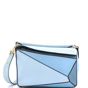 Pre-owned Loewe Leather Top Handle Bags Puzzle Bag Small by Rebag