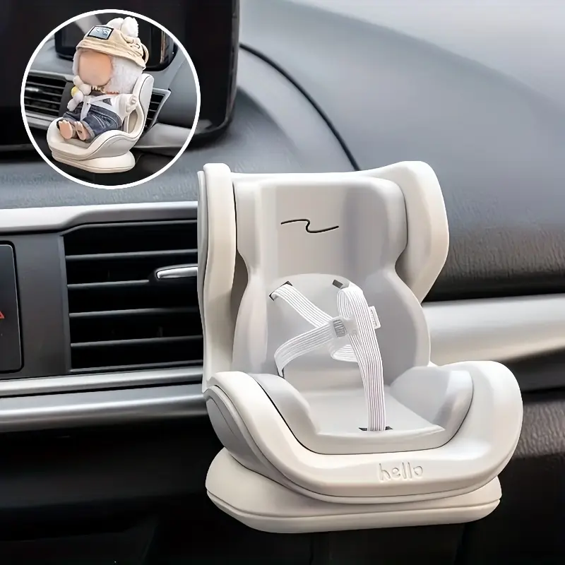 Stable, Secure and Robust Support Doll Car Seat with Air Vent Clip and Desktop Stand, Compatible with Latest Dolls, Perfect for Kids' Playtime