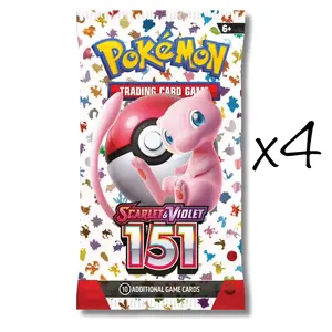 Pokémon 151 English 4 Booster Packs (LIVE RIP & SHIP)