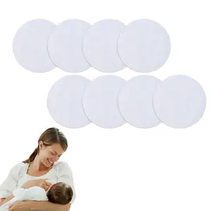 Washable Breast Pad, 8 Counts/set 3 Layer Anti-spill Soft Breast Pad, Nursing Breast Feeding Pad, Comfortable Breast Pad for Women, Removable Breast Pads