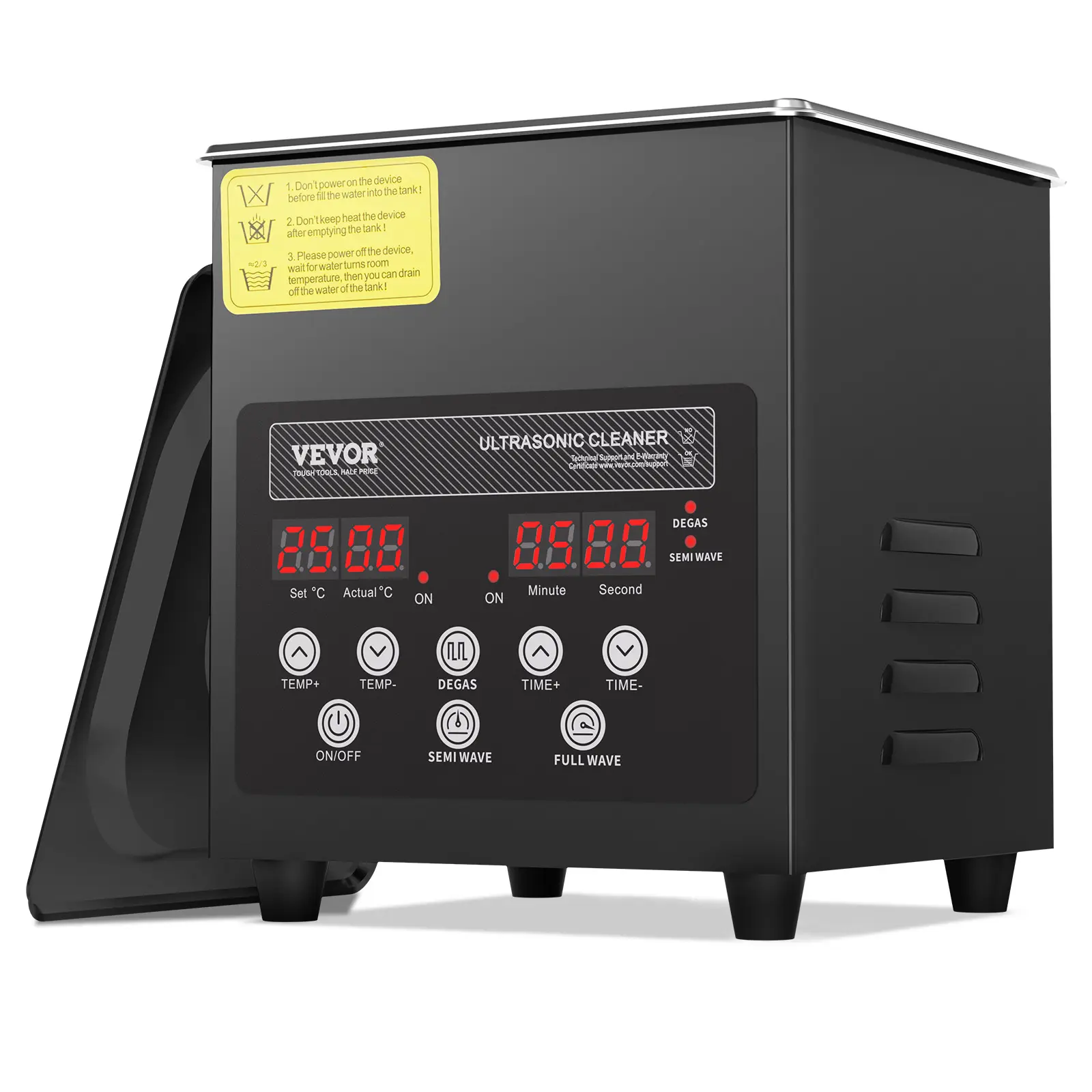 【SummerFinds】VEVOR 2L Stainless Steel Ultrasonic Cleaner - 60W Digital 40kHz Home Sterilizer with 0-80°C Heater, Timer Set & Forget, Gentle Mode, Upgraded Degassing, Scratchsafe Basket - Ideal Father's Day Gift for Jewelry, Glasses, Cleaning