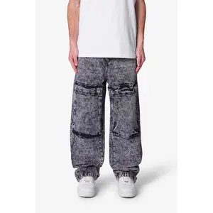 mnml V741 Front Washed Cargo Denim - Grey