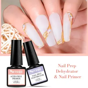 Mtssii 7ML Nail Primer & Dehydrator Set, Nail Care Essential Tools for Smooth Application, Perfect for DIY Nails at Home