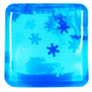 Quiet Squeeze Cube – Anxiety Relief Sensory Fidget Toy Stress Relief for Kids Adults Fun Gift (Blue)