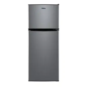 4.6. Cu ft Two Door Mini Refrigerator with Freezer, Stainless Steel, New, Width 19.13"