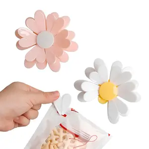 Flower Butterfly Bag Clips for Airtight Seal Fridge Decor, 3D Plastic Flower Snack Sealing Clip, Refrigerator Magnet Sealing Clip