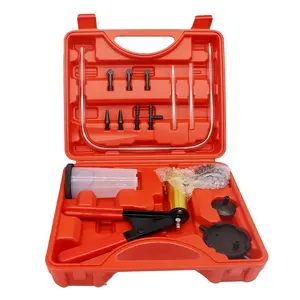 All-in-One Handheld Vacuum Pump Test Kit for Brake Bleeding & Automotive Diagnostics |Complete Accessories for One-Person Operation,0-30 InHg Gauge for Brake Bleeding, Fluid Extraction, Diagnostics