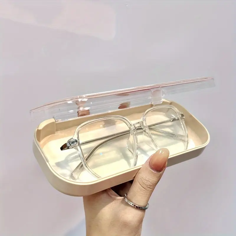 Clear Anti-Pressure Retro Glasses Case - Full Screen Floral High-Value Portable Glasses Storage Box, Unisex (Halloween & Christmas Gift) Sturdy